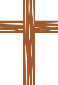 Wooden brown cross png