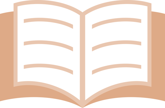 Brown open book icon png