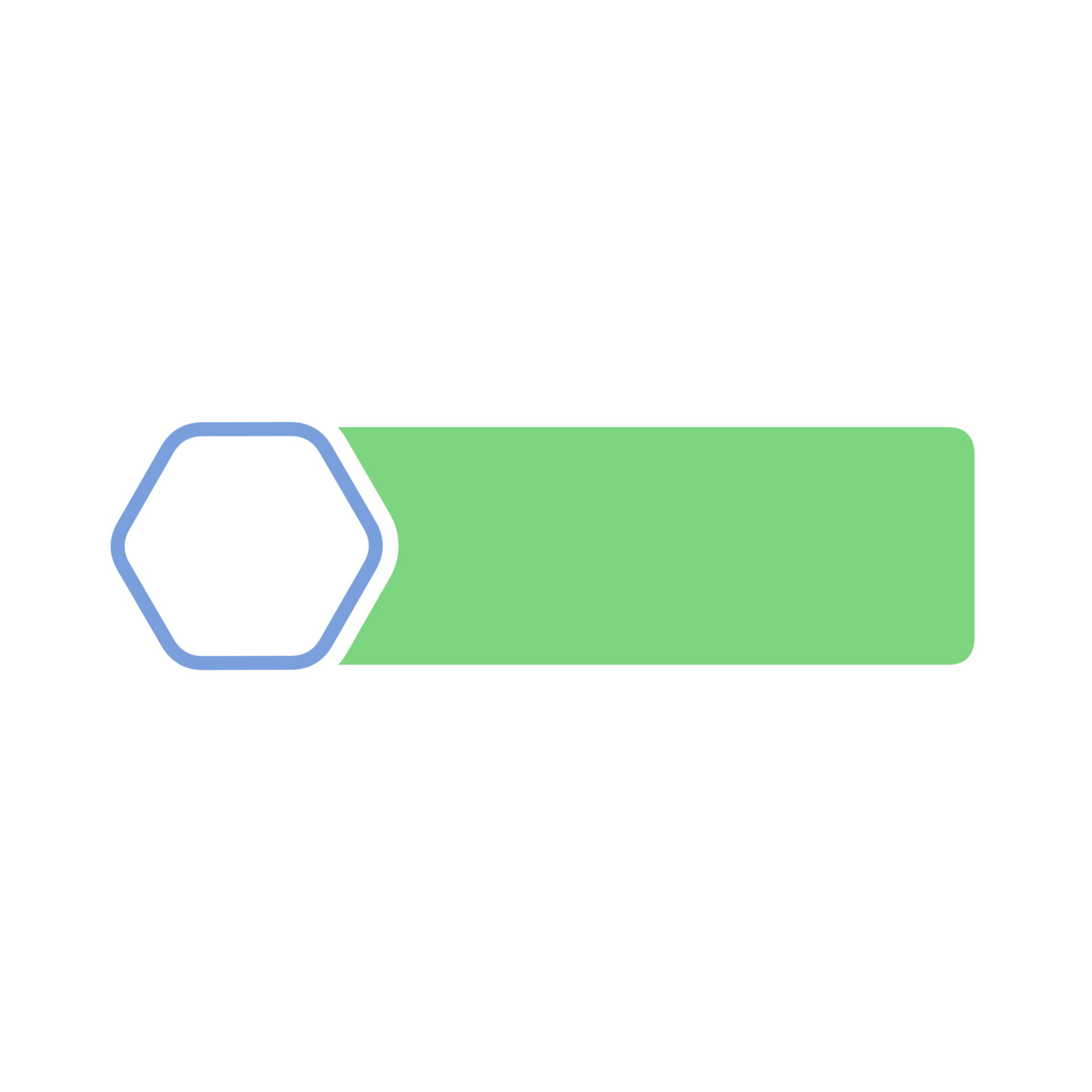 geometric with hexagon and rectangle label png