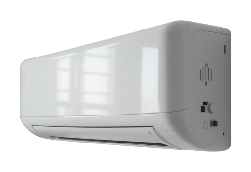 White Split Air Conditioner Isolated for Interior Mockups png
