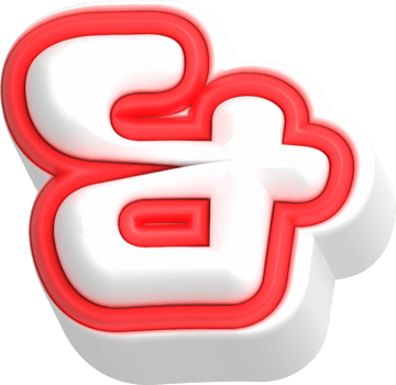 And, Cartoon Cute 3D, Red Color Lettering png