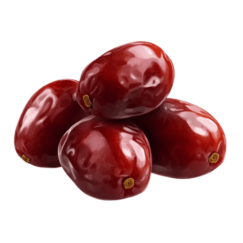 Bunch of Juicy Red Cherries on a Stem Summer Fruit png