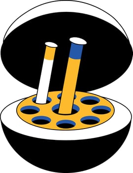 A sketchy illustration showing lab centrifuge vector