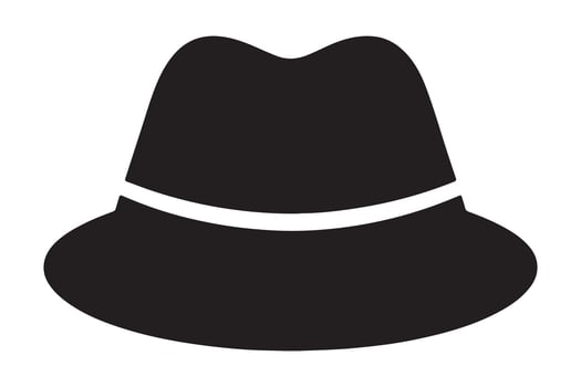 Simple Illustration of a Classic Fedora Hat vector