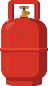 Red Propane Gas Tank Illustration vector