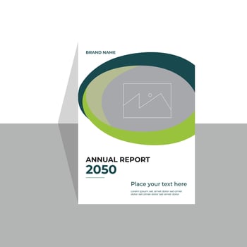 Annual report cover page files vector