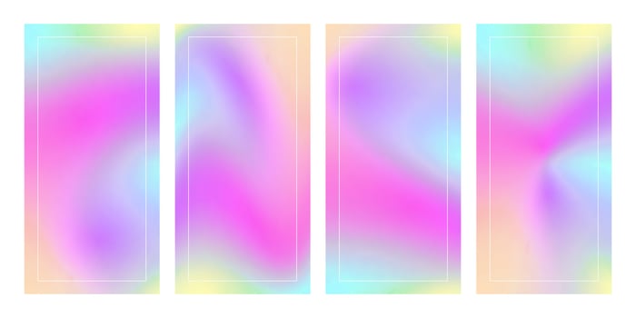 Colorful Fluid Gradient Backgrounds With Vibrant Hues and Abstract Design Elements vector