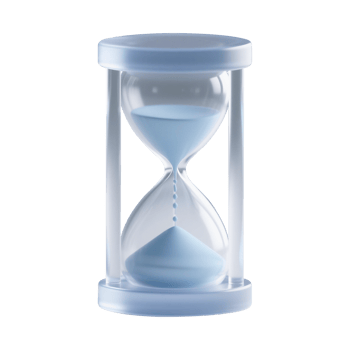 Hourglass showing the passage of time png