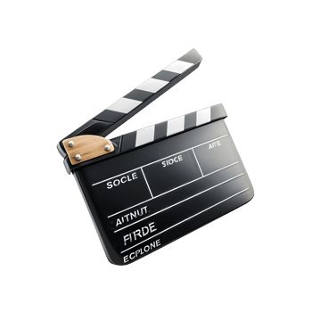 Classic Film Clapperboard Isolated on White Background Perfect for Movie Production Branding and Cinema Related Projects png