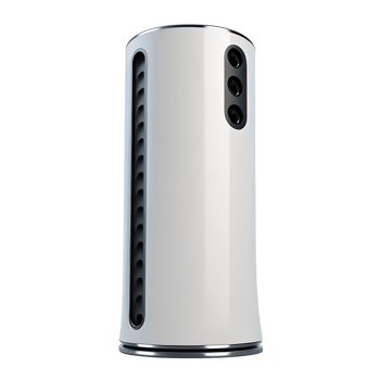 Sleek White Standing Air Conditioner Tower png