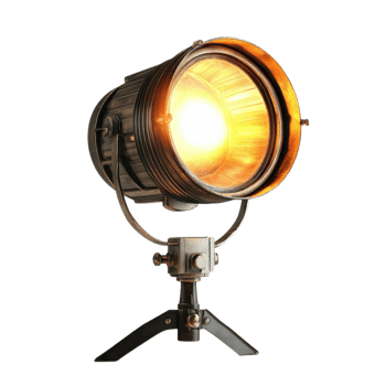 Spotlight illuminating up on transparent background png