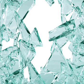 Shattered glass texture on transparent background png