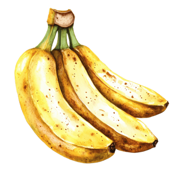 A bunch of ripe bananas on transparent background png