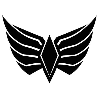 The logo for the black winged eagle vector