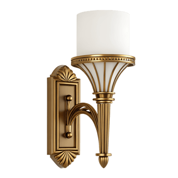 Steampunk Mechanical Wall Sconce 3D Render png
