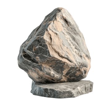 Isolated textured rocks on transparent background png