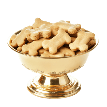 Bone shaped dog treats on transparent background png