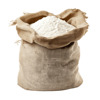 Flour sack full of flour on transparent background png