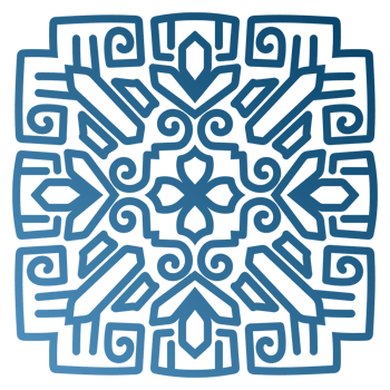 Dark blue vintage pattern, tribal pattern, floral mandala vintage elements transparent background png