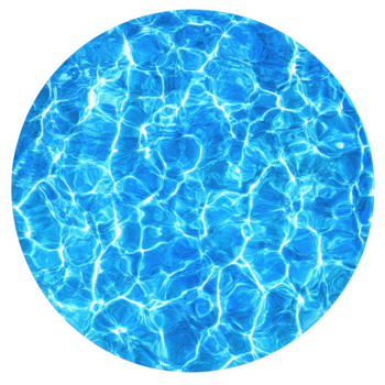 Water surface in a circle on transparent background png