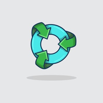 Recycling Symbol Eco Friendly Environment Sustainability Icon Illustration vector
