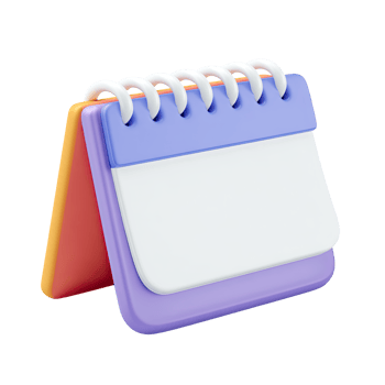 Blank 3D desk calendar icon. Symbolizes planning, scheduling, appointments, time management. Perfect for office or productivity. Rendered visual, isolated. png