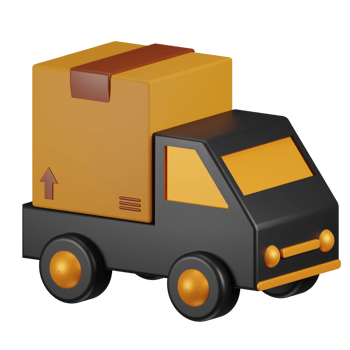 Truck free delivering isolated Black Friday Shopping Concept 3D png