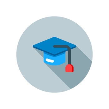 Design Illustration graphic of toga hat icon with flat style. Suitable for UI, mobile design, web design, etc. vector