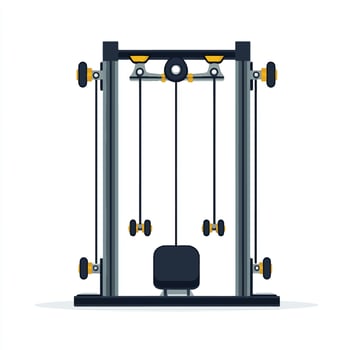 A gym equipment with a pull up bar vector