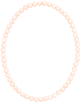 White Pearl Frame Oval shape watercolor png