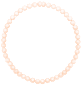 White Pearl Frame Circle shape watercolor png