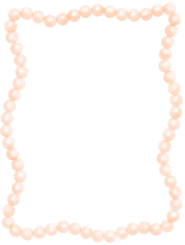 Retro White Pearl Frame Wavy Rectangle shape watercolor png
