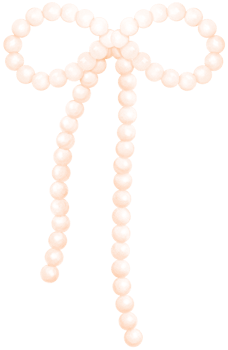 Elegance White Pearl Ribbon Bow Watercolor Beadded Vintage y2k Aesthetic png