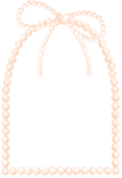 White Pearl Frame Arch Modern shape with ribbon bow watercolor png