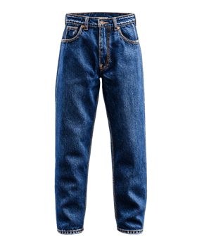Classic Straight Leg Blue Denim Jeans png
