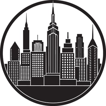 Stylized High-Tower Silhouette Design vector