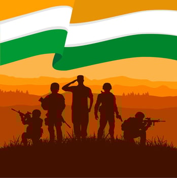 indian army soldiers national pride image illustration vector