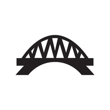 illustration of a bridge silhouette vector