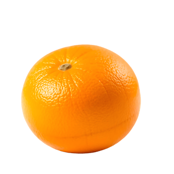A vibrant, textured orange, bright and juicy, sits against a simple transparent background,isolated. png