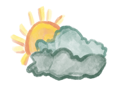 Sunrise with Clouds Illustration png