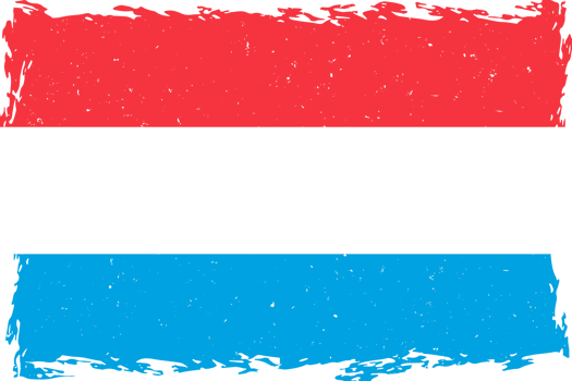 Flag of Luxembourg brush stroke grunge texture png