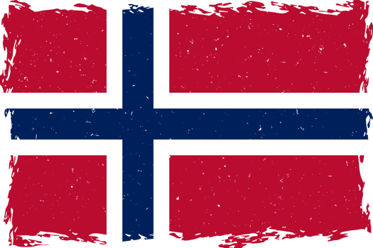 Flag of norway brush stroke grunge texture png
