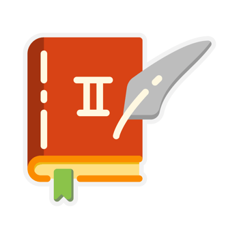 Design Illustration graphic of History Book icon with flat style. Suitable for UI, mobile design, web design, etc. Transparent Background. png