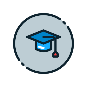 Design Illustration graphic of toga hat icon with colored outline style. Suitable for UI, mobile design, web design, etc. Transparent Background. png