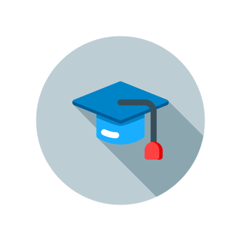 Design Illustration graphic of toga hat icon with flat style. Suitable for UI, mobile design, web design, etc. Transparent Background. png