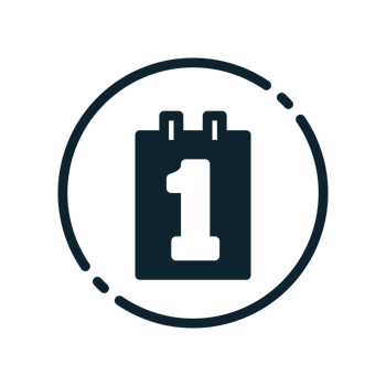Design Illustration graphic of the first of the month icon with glyph style. Suitable for UI, mobile design, web design, etc. Transparent Background. png
