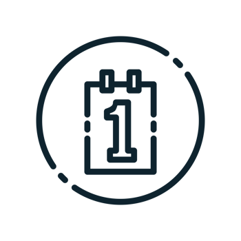 Design Illustration graphic of the first of the month icon with line style. Suitable for UI, mobile design, web design, etc. Transparent Background. png