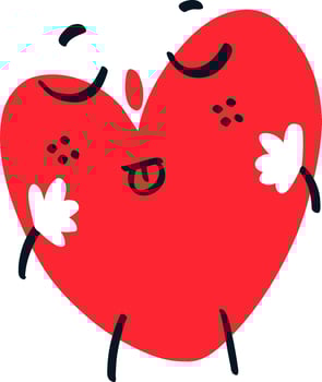Lovely Expression Love Mascot Design vector