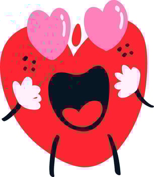 Emotional Love Mascot Clipart Set vector