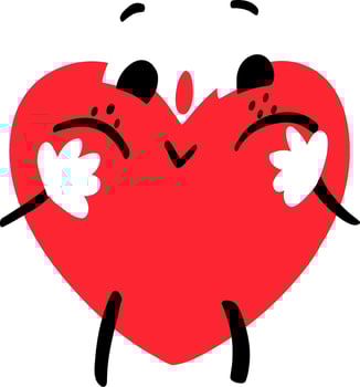 Love Mascot With Lovely Expression vector